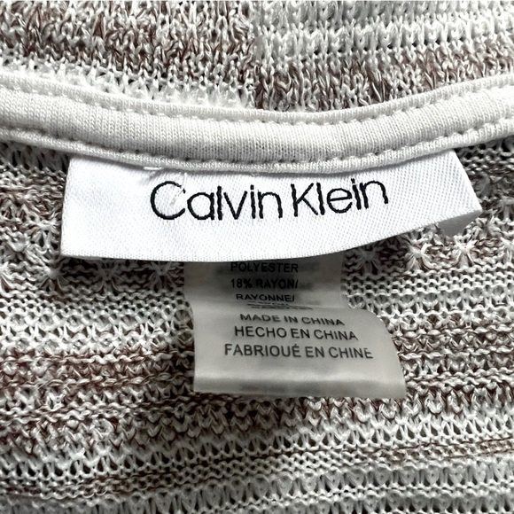 Calvin Klein sleeveless thin knit open front maxi vest. One size - Picture 5 of 8